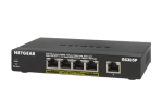 NETGEAR GS305Pv2 - Switch - unmanaged - 5 x 10/100/1000 (4 PoE) - desktop, montaggio a parete - PoE+ (63 W) - alimentazione CC